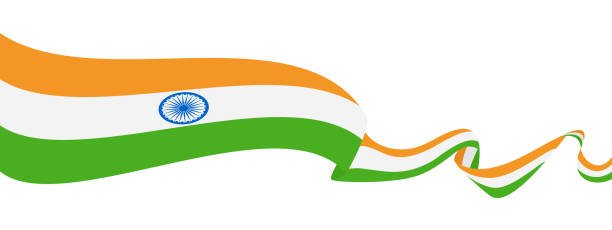 25 - соединенные штаты - лента размахивая квартира - india new delhi indian culture pattern stock illustrations