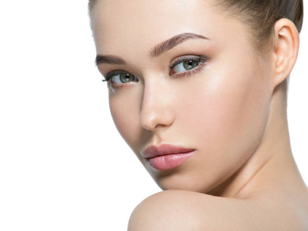 istock Young woman with beautiful face. 1032066550