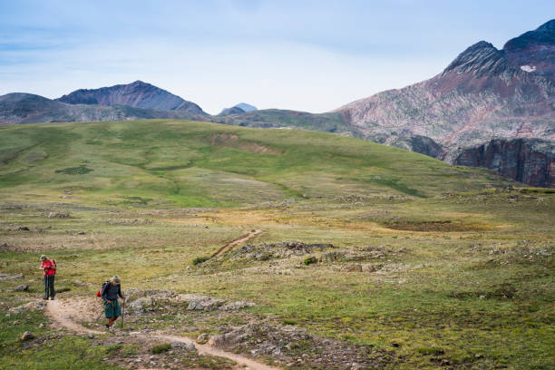 istock Senior couple hiking Continental Divide Trail in CO 1032067508