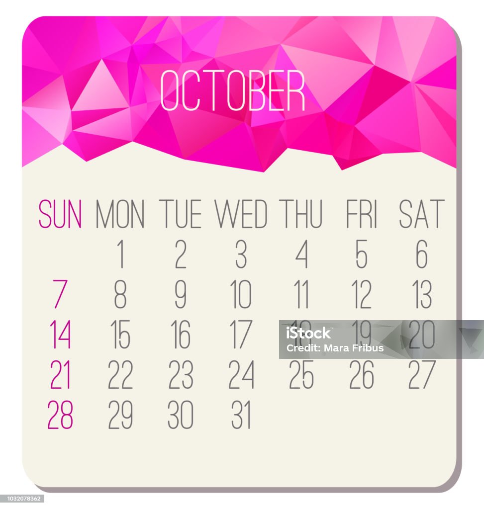 October 2018 Calendar Stock Illustration Download Image Now 2018 october-2018-calendar-stock-illustration-download-image-now-2018