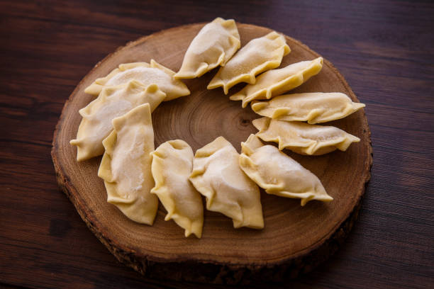 istock Frozen semi-finished products from dough and meat 1032078430