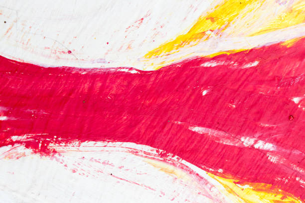 istock Abstract red, white and yellow painting on concrete background 1032088212