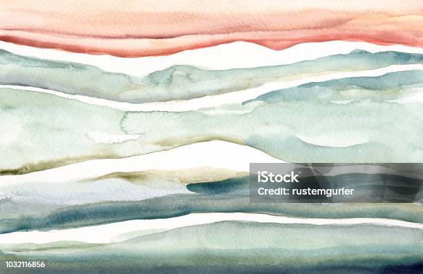 Abstract Watercolor Landscape Stock Illustration - Download Image Now - Watercolor Painting, Abstract, Landscape - Scenery