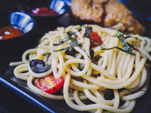 Spaghetti With Fried Fish