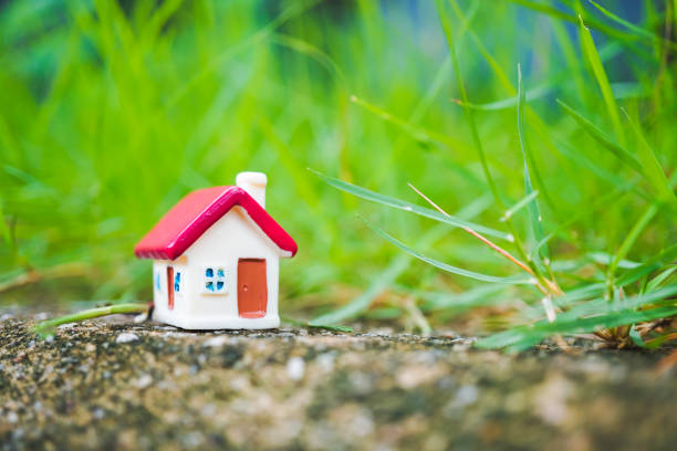 istock Miniature house on green nature 1032117754