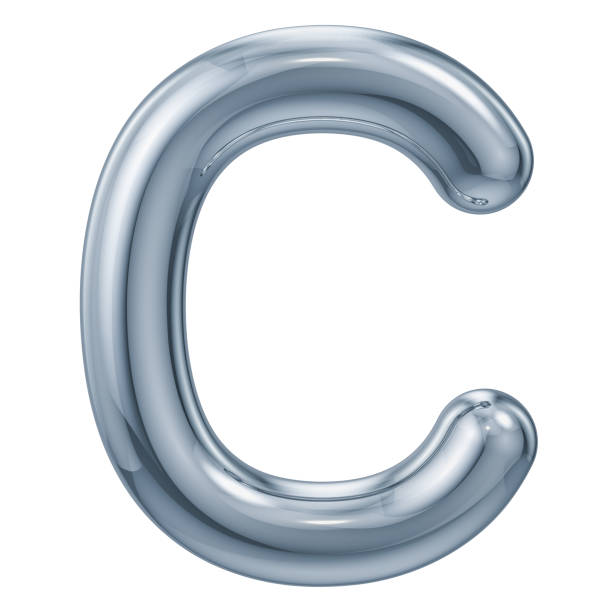 istock English metallic letter C, 3D rendering isolated on white background 1032127730