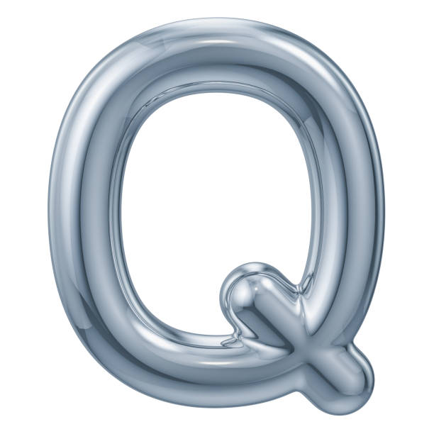 istock English metallic letter Q, 3D rendering isolated on white background 1032127852