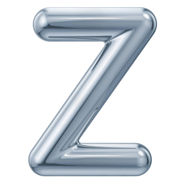 istock English metallic letter Z, 3D rendering isolated on white background 1032127934