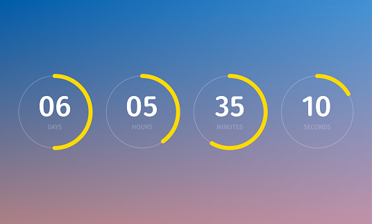 Timer Countdown Scale Countdown Clock Counter Timer Vector Digital Count Down Meter Circle ...
