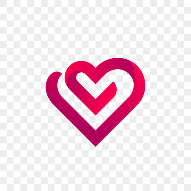 Heart logo vector icon. Isolated modern heart symbol for cardiology medical center or charity, Valentine love or wedding greeting card fashion design for web social net application Heart logo vector icon. Isolated modern heart symbol for cardiology medical center or charity, Valentine love or wedding greeting card fashion design for web social net application infinity heart stock illustrations