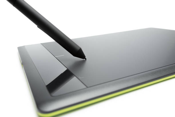 istock Graphic tablet with pen for illustrators and designers, isolated on white background 1032139600