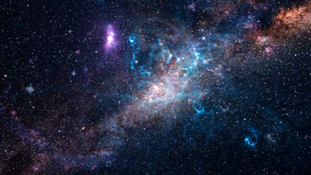 Background of galaxy and stars stock photo