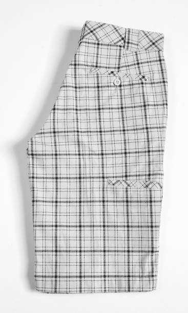 istock Black and white mens cargo shorts 1032141046