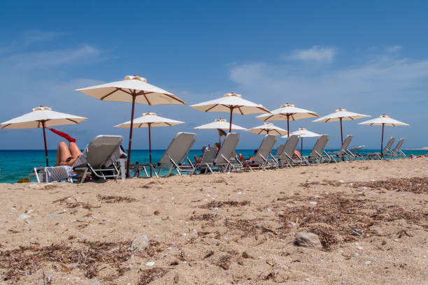 istock Sunlounger on the beach 1032145048
