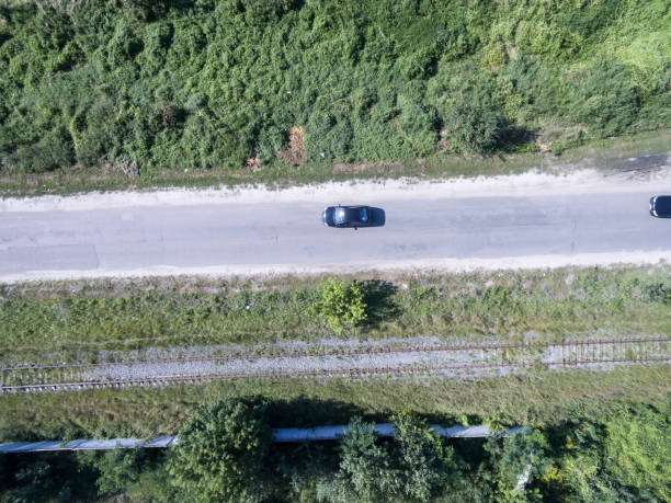 istock asphalt road, view from the top 1032148636