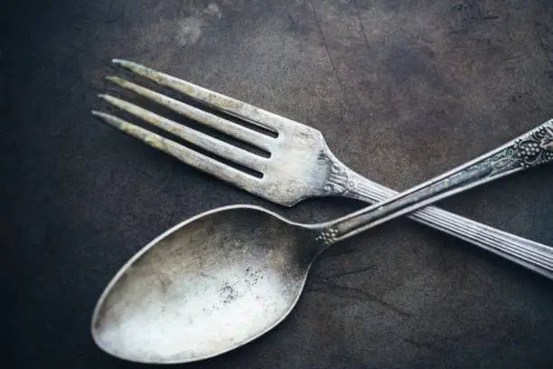 Spoon and fork. Silverware.