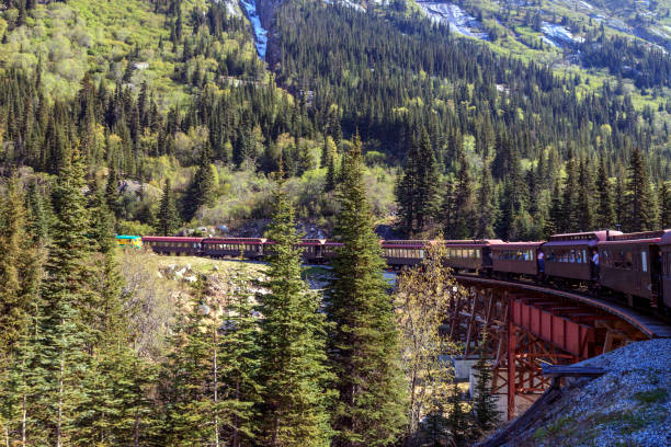 istock Trestle Crossing on the White Pass Mountain Tourist Train 1032158974