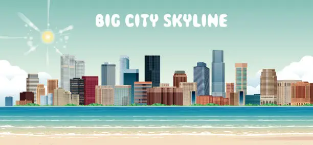 Vector illustration of Big City Skyline