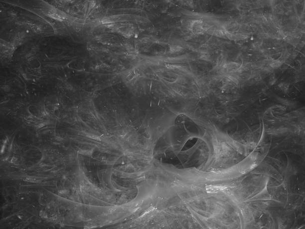 istock fractal abstract, digital background, creative design, chaos black and white 1032162738