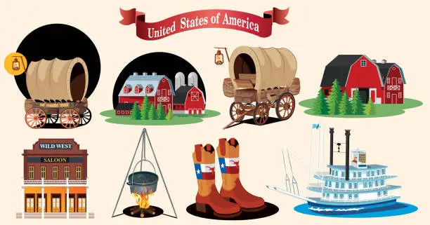 Vector illustration of USA SYMBOLS