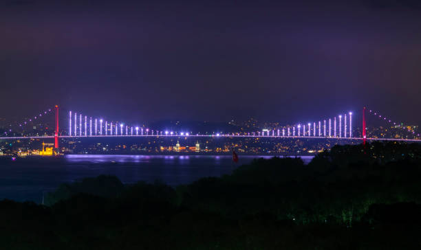 istock Evening view on the bridge in the Istanbul 1032170744