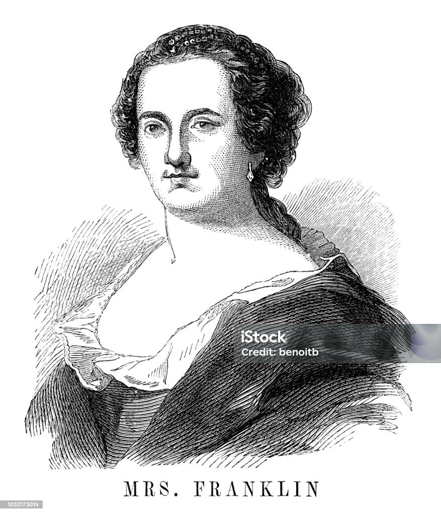 Deborah Read Franklin Wife Of Benjamin Franklin Stock Illustration
