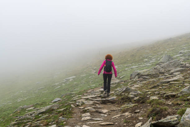 istock Woman hiking into rocky mountains 1032173070