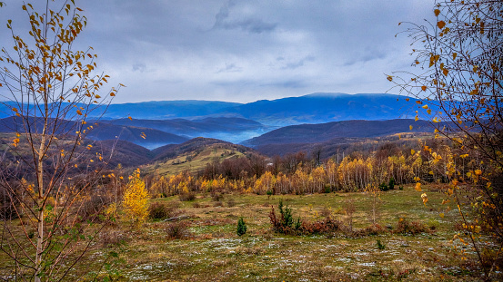 Landscapes of Autumn Carpathian Mountains