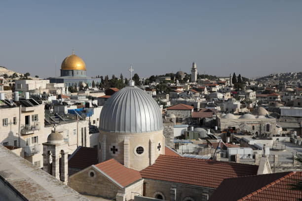 istock Jerusalem old city panoramic aerial view 1032186398