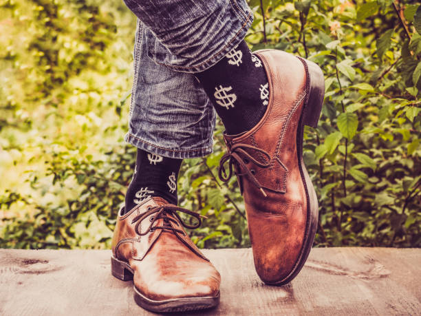 istock Office manager, stylish shoes, jeans and socks 1032195784