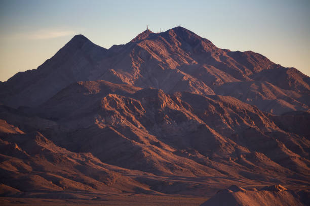 view of mountain in Las Vegas with sunset light