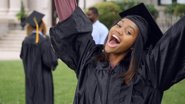 istock Relieved college graduate celebrating 1032209568