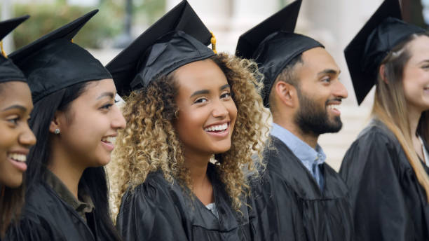 istock Group of cheerful college graduate 1032209666