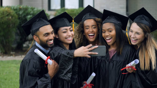 istock Diverse college friends taking selfie 1032209700