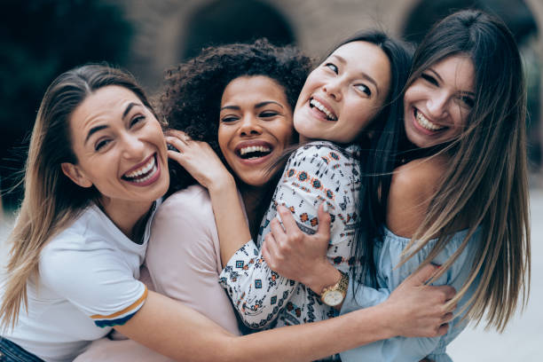 istock Group of international girlfriends 1032210460