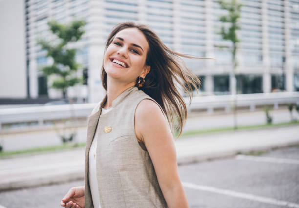 istock Young charming woman in the city 1032210472