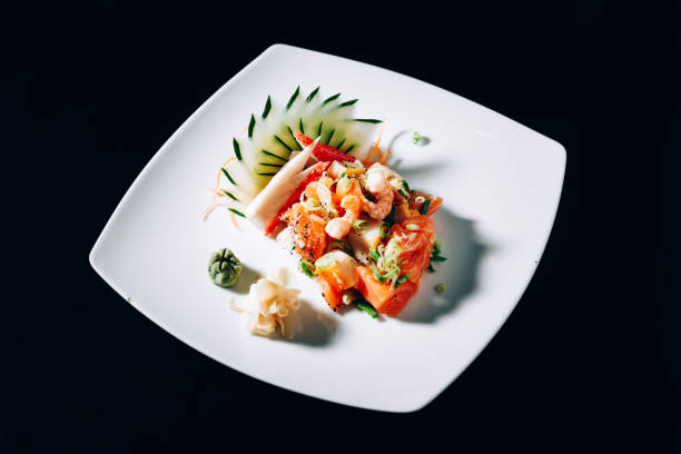 Delicious Japanese cuisines on a dish