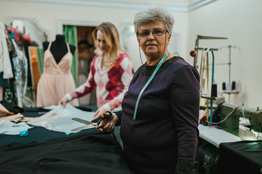 Ladies Making Women Making Clothes In The Tailor And Sewing Workshop Stock Photo ...