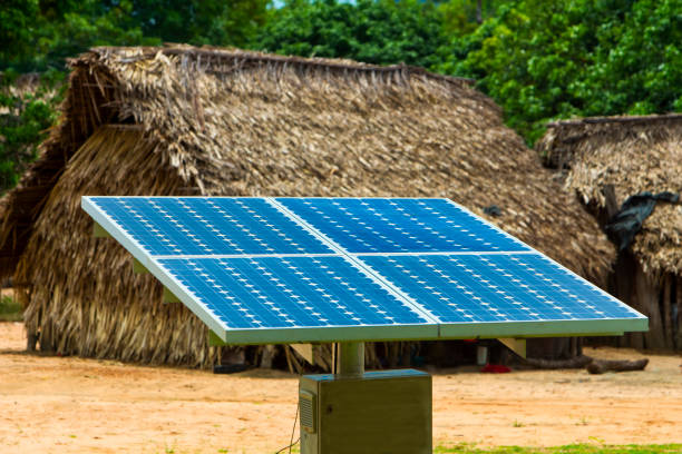istock Electric energy with solar cells in rural areas 1032242890