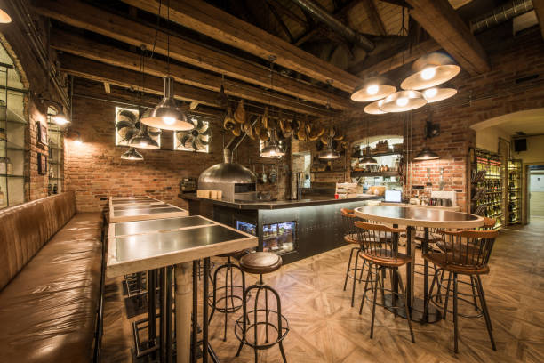 istock Interior of new modern restaurant / pizzeria 1032250954
