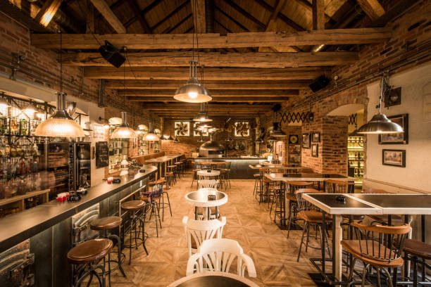 istock Retro wooden loft caffee restaurant 1032261216