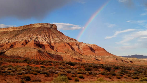 istock Rainbow over Hurricane Mesa near Virgin Utah 1032290736