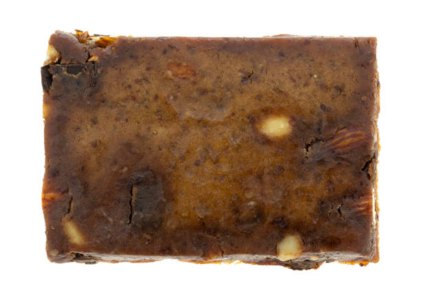 istock Nut and chocolate protein bar on a white background 1032307286