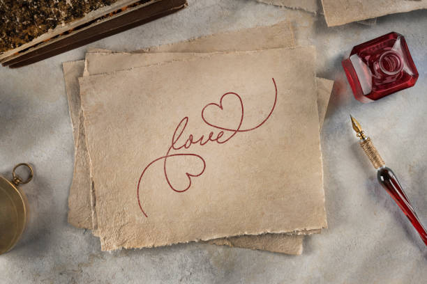 istock Love lettering with hearts 1032312670