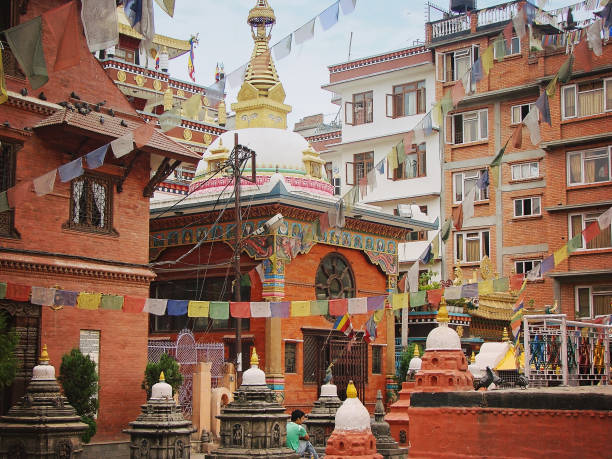 Beautiful Kathmandu streets in Thamel Beautiful Kathmandu streets in Thamel thamel stock pictures, royalty-free photos & images