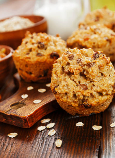 istock Diet oat muffins with raisins 1032338894