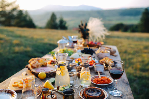 istock Picnic table in the countryside 1032345034