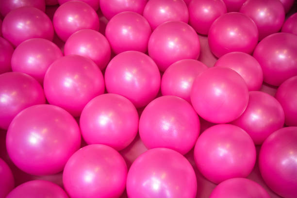 A cluster of pink balls