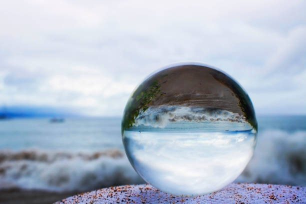 istock Surf and Ocean taken through Glass Ball 1032359026