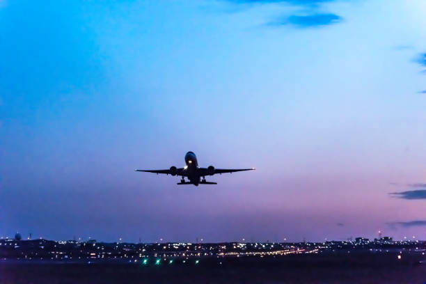 Airplane take-off Pearson International airport